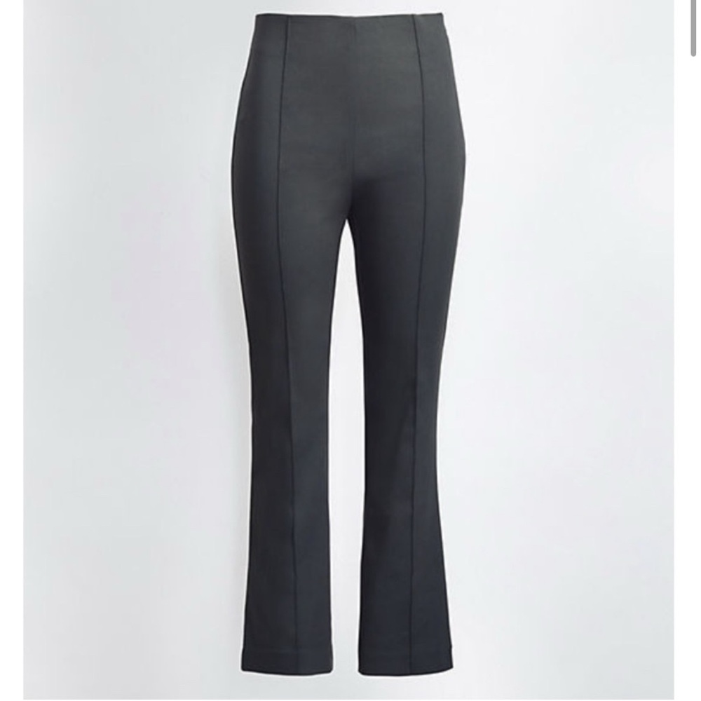 LOFT High Rise Kick Crop Curvy Fit Gray Pants